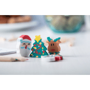 Set de gommes décor Noël - 4 figurines de Noël - Livré dans une pochette en PVC_3
