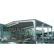 Bâtiment préfabriqué avec auvent ou appentis métalliques - Structure modulaire ECORAPID CUALIMETAL_3