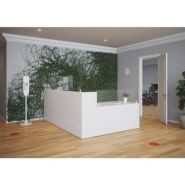 Distributeur de gel hydroalcoolique automatique sur pied - adzeo sas - dimensions : 380 × 380 × 1630 mm_3