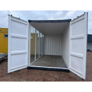 Conteneur maritime 20 HC avec vitrine - Dimensions 2,44m x 6,06m x 2,90m - Bon état, occasion - idéal pour les applications commerciales ou récréatives._3