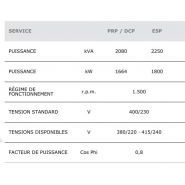 GTW-2080 T5 50 Hz triphasé - Groupe électrogène industriel 2080 kVA Genelec - MITSUBISHI et alternateur STAMFORD_3