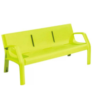 Banc public Alvium en polyéthylène 100 % recyclable - 170 cm - Anti-U.V. et anti-graffitis_3