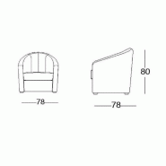 Fauteuil fixe FOLIO - velours gris anthracite - fabrication 100% italienne - confort ferme_3