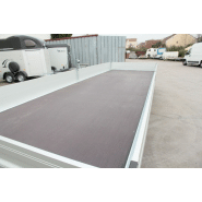 Remorque plateau Humbaur HN 256221 GR - 2 essieux, roues surbaissées, ridelles alu_3