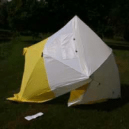 Tente de chantier mobile - Abris bicolore à montage rapide - Dimensions 2100x2100mm_3