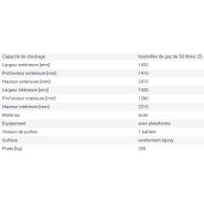 256858w - Local pour bouteilles de gaz GSN 1.15 - acier robuste, parois grillagées, stockage de 25 bouteilles de 50L_3