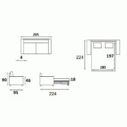 Canapé-lit DENSO XXL 4-5 places - Convertible Express avec lattes - Couchage 180x197 cm - Matelas 18 cm - Microfibre taupe_3