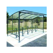 Abri Sienne - Abri vélos simple et double en acier galvanisé et polycarbonate alvéolaire_3