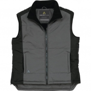 Gilet sans manche polyester Pongee enduit PVC - Fidji - chaud avec col doublé polaire et 3 poches_3