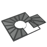 Grille d'arbre en fonte ductile FGS 500 - AMBROSINE - Série lourde - 1800x1800 mm - Cadre acier 2 parties_3