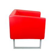 Fauteuil visiteur carré d'occasion - cuir - accoudoirs réglables - assise et dossier garnis_3