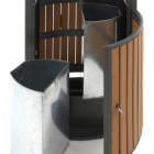 Poubelle extérieur tri sélectif 2×39 L - Look bois - OFFERT : 250 sacs de 110 L_3