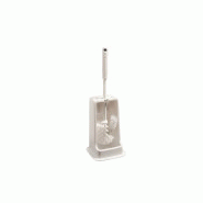 Combine brosse wc blanc complet haccp (brosse rebords+receptacle carre) (6640) haut.415mm cote.145mm_3