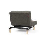 Innovation Living - Fauteuil-lit convertible Splitback Stem 90x115 cm - Pieds obus chêne naturel - Tissu Flashtex Dark Grey_3