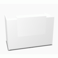 Comptoir d'accueil lumineux pour 2 personnes TERA  - MDD - 126, Blanc mat, Blanc_3