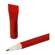 Stylo à bille écologique en plastique paille de blé - capuchon coloré - encre bleue_3