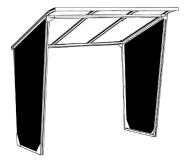 Abri cycle incliné thermolaquée - Longueur 2540 mm - Profondeur 2170 mm - Hauteur 2380 mm_3