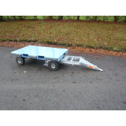 Remorque industrielle avec essieu directeur sur couronne à bille - Capacité plateau 1 tonne - MILOCO: 2152_3