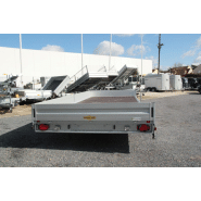 Remorque plateau Humbaur HN 356225 GR - 2 essieux, roues surbaissées, ridelles alu_3