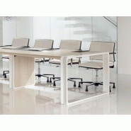 Siège de réunion Dexto - piètement fixe avec patins - en simili-cuir blanc_3