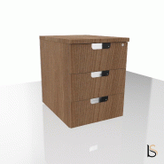 Caisson mobile TAK - Mobel Linea - Acacia foncé, 3 tiroirs_4