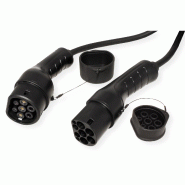 ROLINE Câble de recharge VE type2, 1-Phase, 250VAC (1P+N+E), 32 A, 7,4 kW, spirale (max. 2m)_3