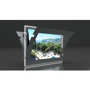 Silver - Porte-affiche LED double face - Immocom - Format A3 avec ultra haute luminosité 6000 lumens_3