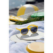 Lunettes de soleil pour enfants - protection UV 400 - plastique trendy - couleur jaune_3