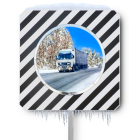 Miroir routier en inox avec dispositif ANTIGIVRE ET ANTIBUÉE - Diamètre 600 mm - Réflecteur en Inox Poli - Vision à 90°_3
