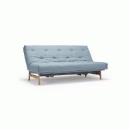 Innovation Living - Canapé convertible design Aslak 140x200 cm - capitonné tissu Mixed Dance Light Blue_3