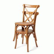Crossback - Chaise empilable en bois bois/marron clair_3