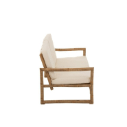 Fauteuil 2 personnes LOVA en bambou naturel avec coussins rembourrés - 150x80x71 cm_3