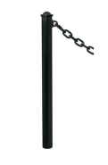 Potelet DECO à chaînes - Pommeaux en fonte acier soudés - Hauteur 1180mm - Ø 76mm_3