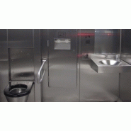 Toilette publique avec espace de rotation de 1,80 m pour fauteuil roulant