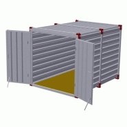 Conteneur galvanisé avec quatre anneaux de levage intégrés