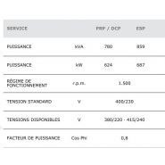 GTW-780 T5 Groupe électrogène industriel triphasé 50 Hz - Genelec - 780 kVA - Moteur Mitsubishi_3