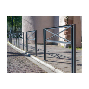 Borne H à scellement direct - profilée en acier IPN 80 x 42 mm - JMU-0262 - Husson International - finition zingage + thermolaquage_3