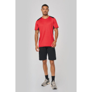 T-shirt de sport bicolore unisexe - Réf: PA478 - PROACT - Matière souple pour multisports_3