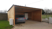 Abri voiture 36 m² en bois Douglas - GAR007 - LCI Cheval - Toiture bac acier anti-condensation_3