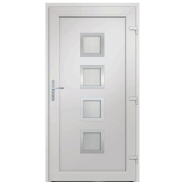 Vidaxl porte d'entrée anthracite 98x208 cm pvc 3187858_3