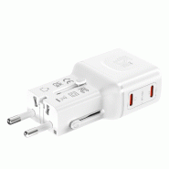 VALUE Chargeur de voyage, EU/UK/US, 2 ports USB C, 45 W_3