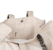 Grand sac shopping recyclé à soufflet - Kimood - 67% coton recyclé - Poche zippée - Réf: KINS114_3