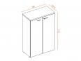 Armoire mi-haute portes battantes MAGIC L86xH134 - Kesiolt_3