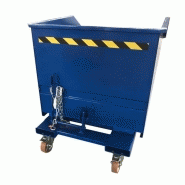 Benne basculante large sur roulettes 300l à 1500l_3