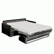 Canapé lit CUBE - Convertible express 140x197 cm - Matelas 16 cm mousse polyuréthane - Revêtement noir_3