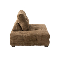 Fauteuil pouf Charlene camel - convertible en velours côtelé scandinave_3