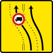 Panneau voirie temporaire KD8 ex2 - Changement de chaussée ou de trajectoire sur deux voies - Panneau de signalisation temporaire pour déviation_3