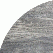 Plateau de table rond pré-percé en mélamine gris 600 mm | Bolero - FT292_3
