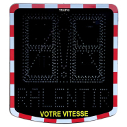 Radar pédagogique, caractères de 40 cm de hauteur, alimentation : solaire ou éclairage public_3