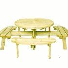 Table pique nique sans dossier GIENS en Sapin du nord Classe IV - Tanalith®E - 42 mm - 8 personnes_3
